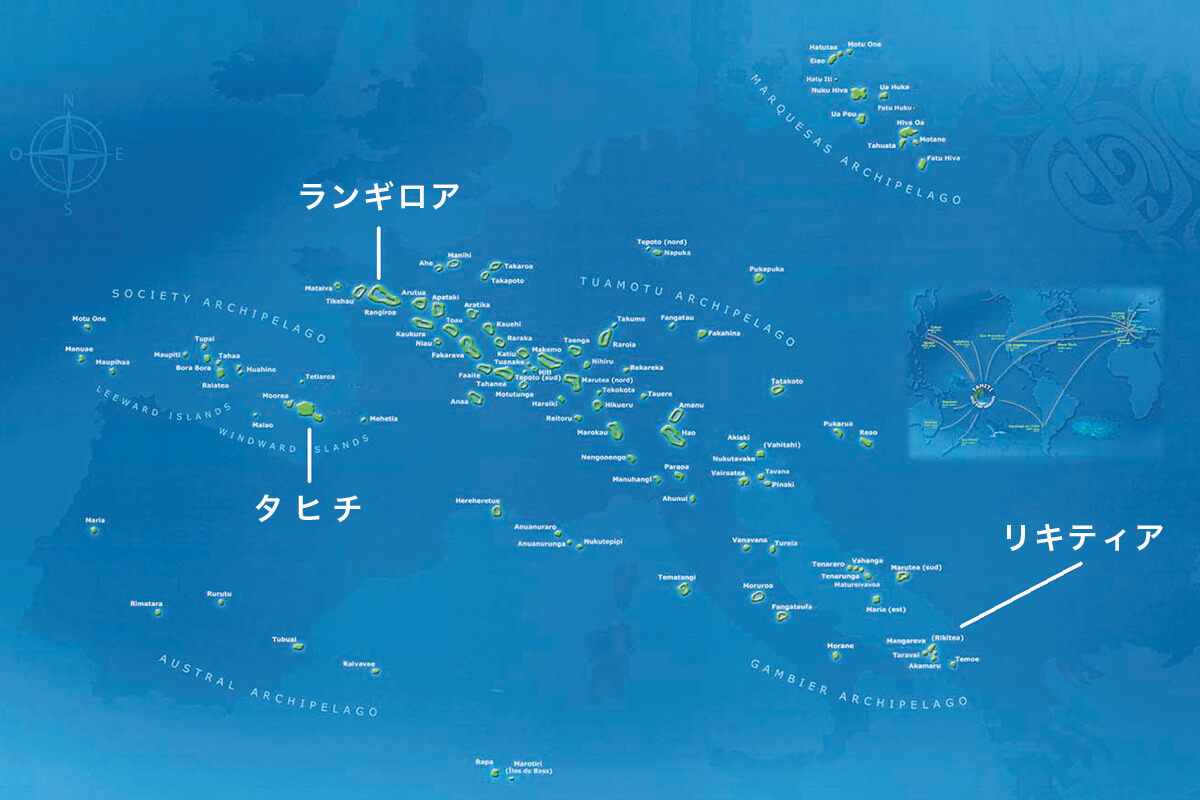 タヒチの地図