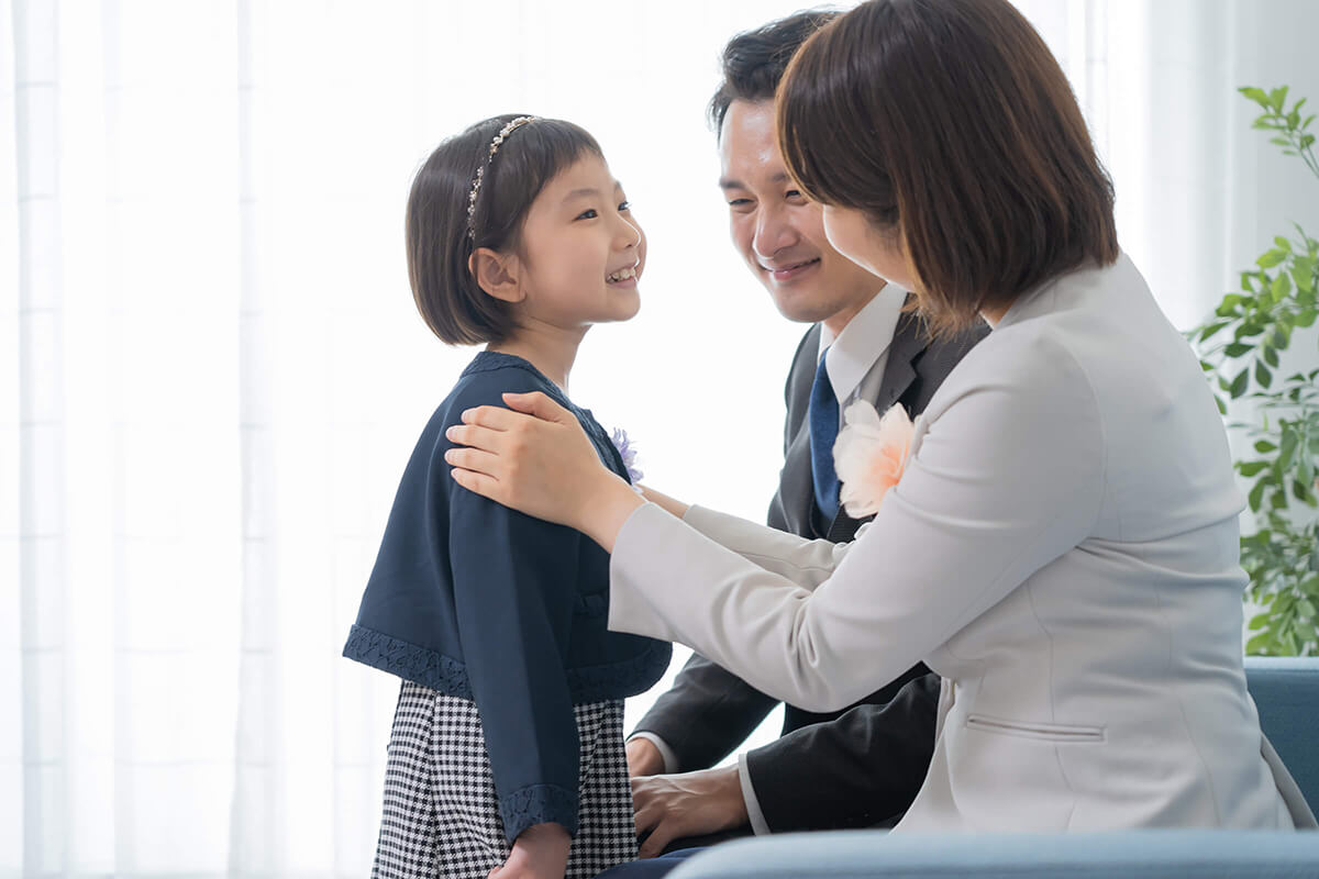 学校や母親行事に一粒パール