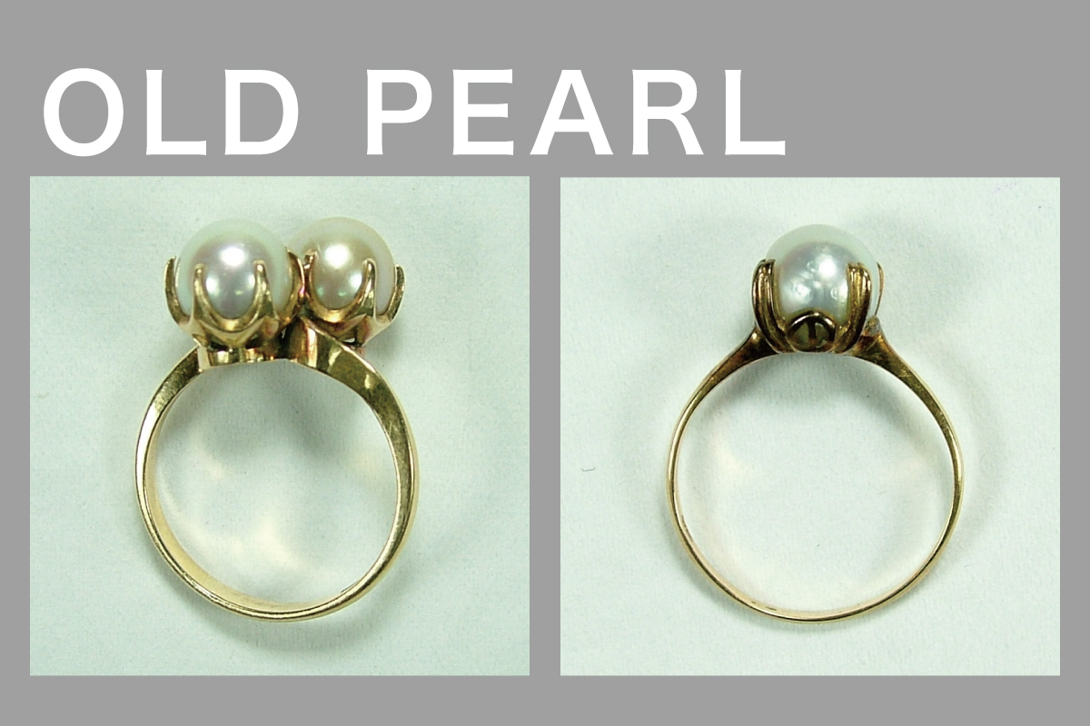 【パール リフォーム】古い真珠の指輪をペンダントに、イヤリングをピアスに、余った真珠でネックレス