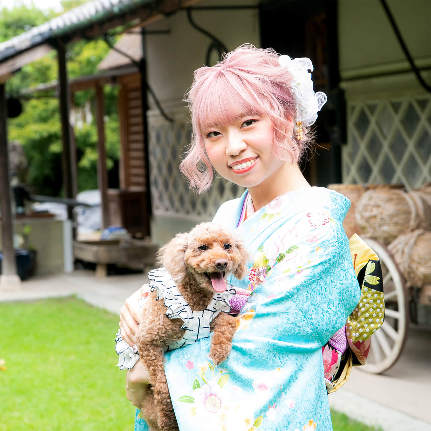 神戸・えり正では愛犬との前撮り撮影も可能